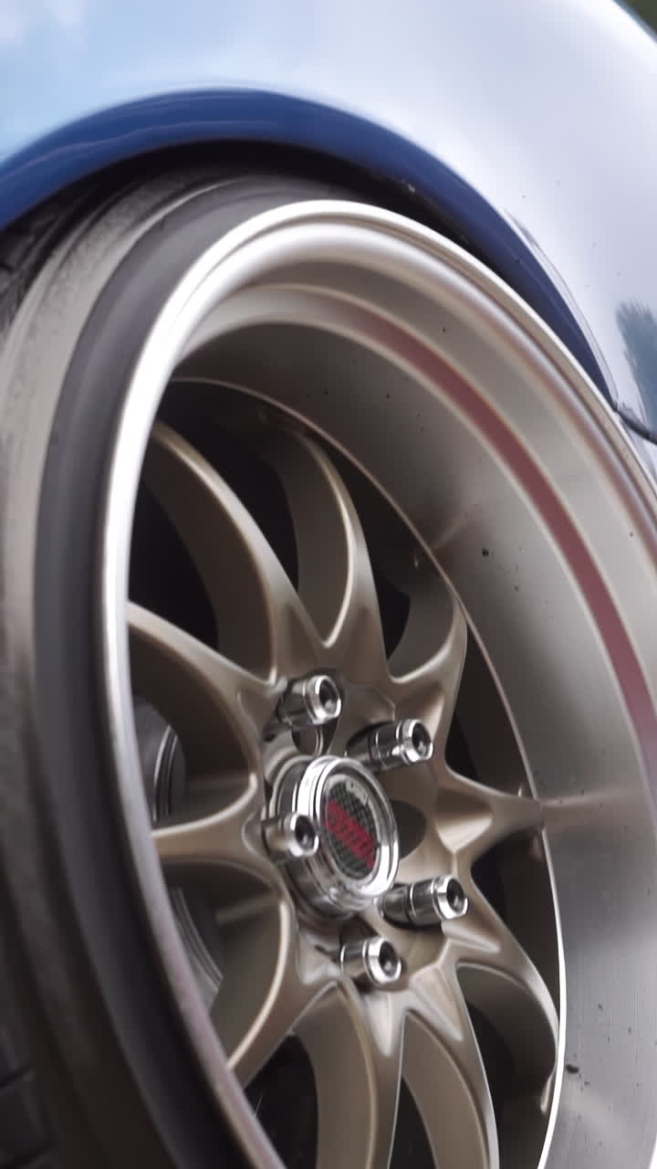 Close-up of Car Wheels and Tires