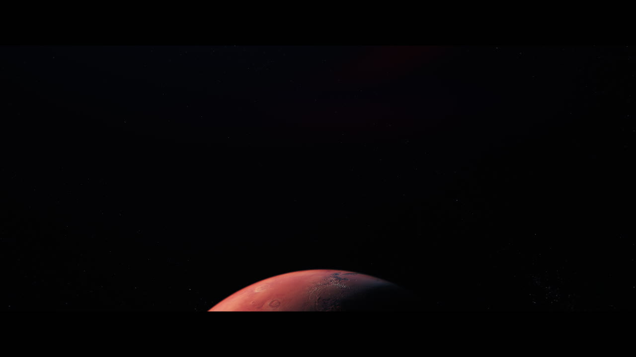 Planet Mars viewed from space