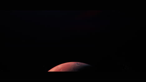 planet mars viewed from space