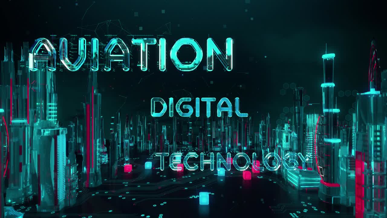 Drone with digital technology hitech concept