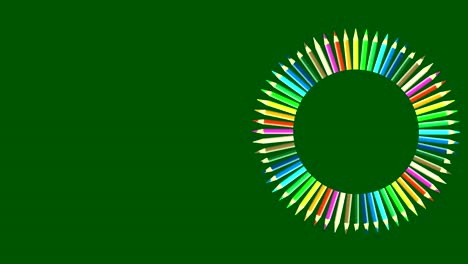 diseño gráfico en el lado derecho que cambia de color a medida que gira en el sentido de las agujas del reloj, compuesto de formas y texturas coloridas, en formato de video 16: 9.