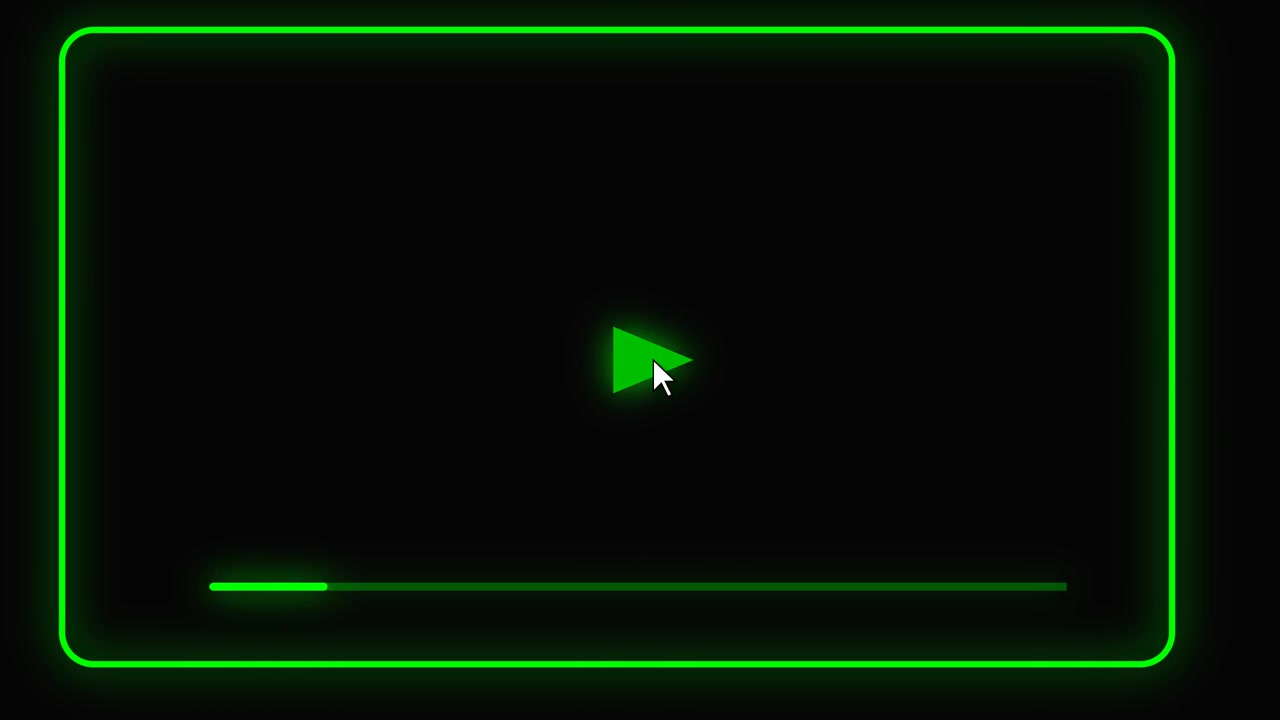 Animazione di interfaccia di caricamento digitale verde neon