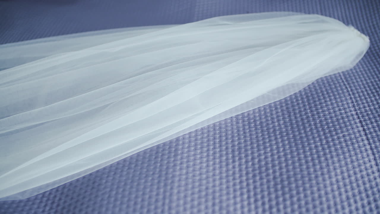 White Beautiful Veil on Bed