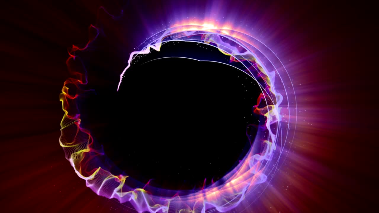 las partículas mágicas anillo fondo abstracto, animación, renderización, bucle