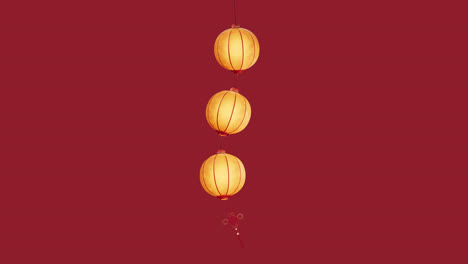 chinese ancient lantern with alpha channel, 3d rendering.