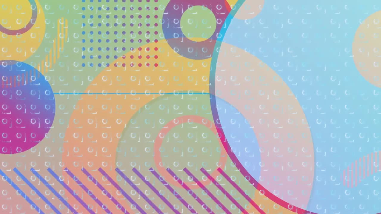 원 위에 움직이는 모양의 애니메이션