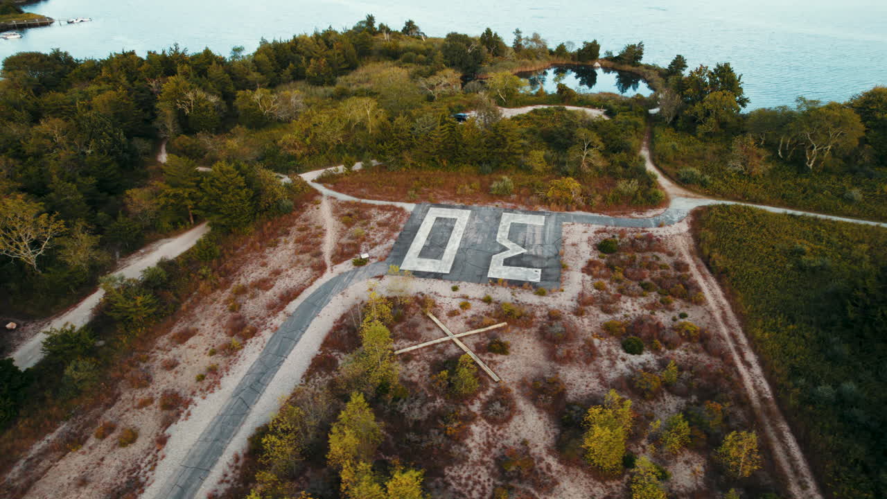 Charlietown Airfield decommissioned abandoned runway trail Rhode Island USA