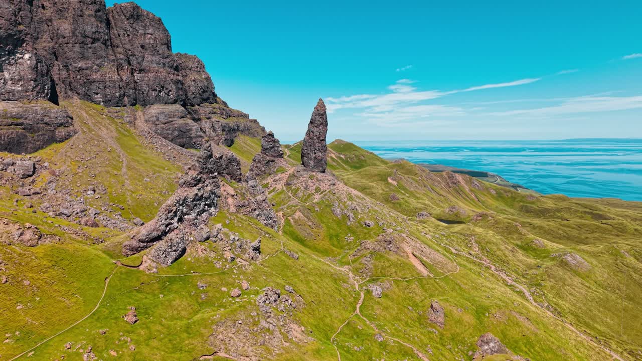 Old Man of Storr Landscape in Isle of Skye, Scotland