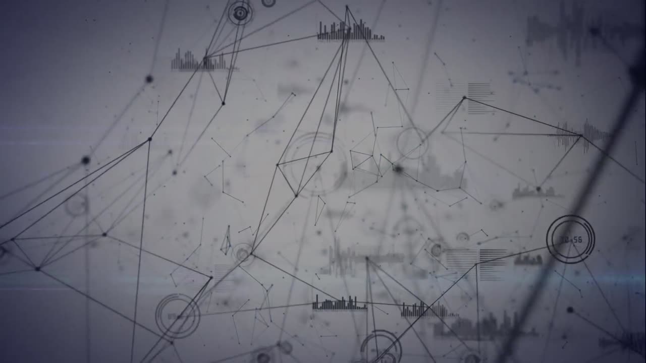 animación de la red de conexiones sobre un fondo blanco