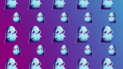 floating ghosts pattern animated motion graphic