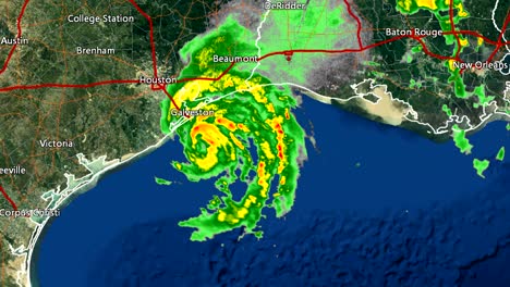 2007 hurricane humberto landfall radar time lapse