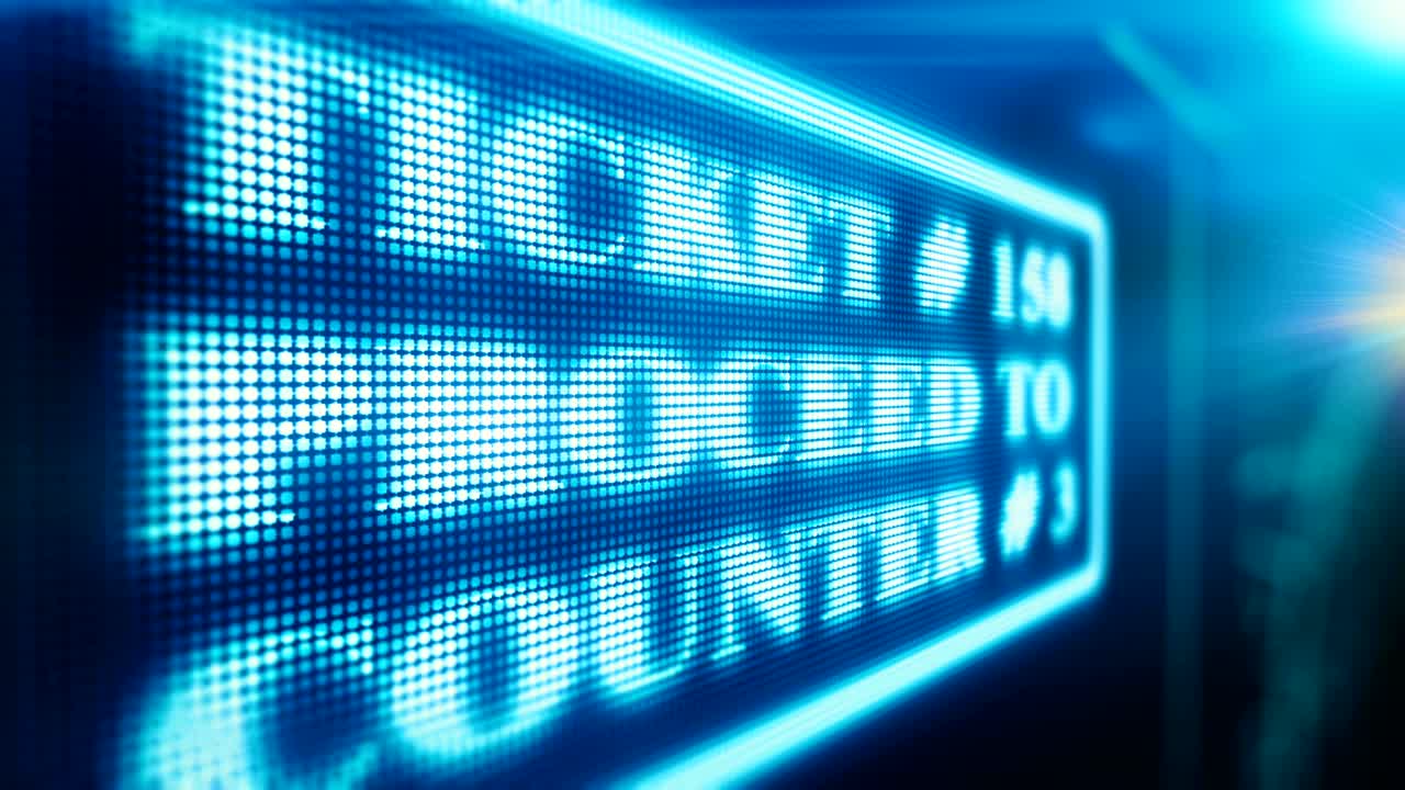 Electronic queue management system, ticket number proceed to counter message