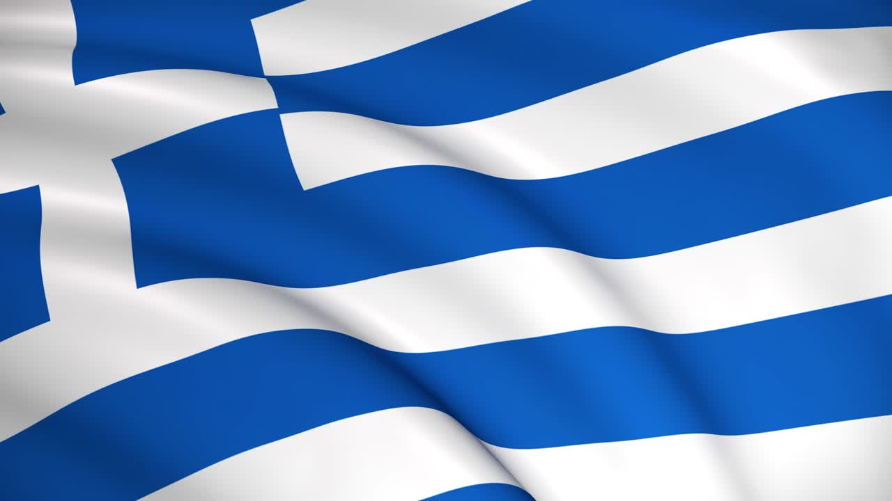 The national flag of Greece