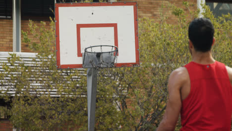 basketball player taking a penalty shot