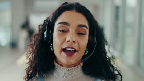 businesswoman in a call center