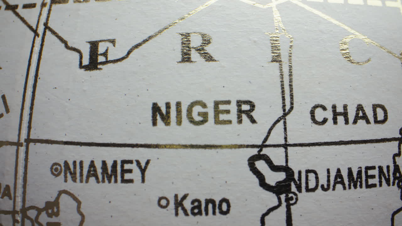 Map of Niger and Chad