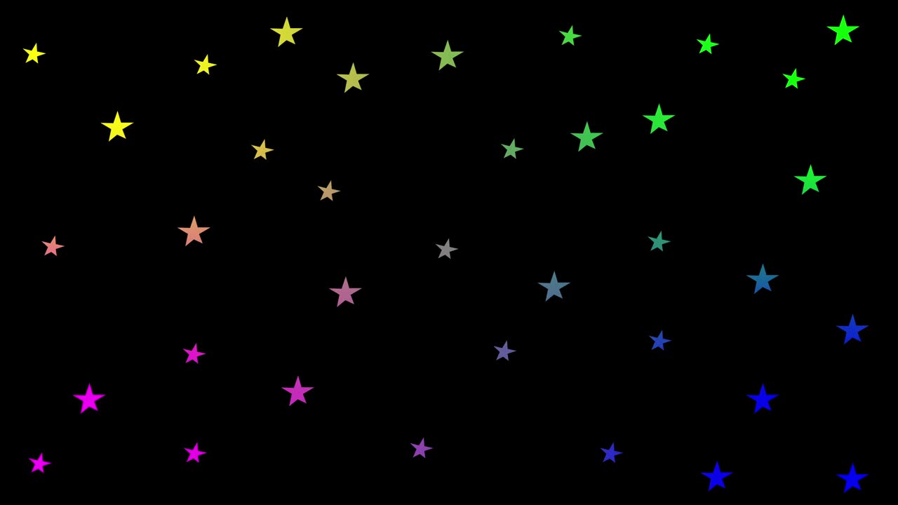 2d Cartoon Stars in 4K resolution.