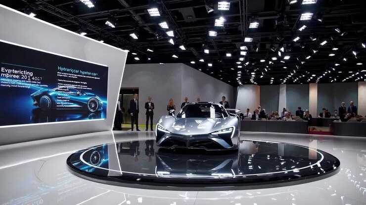 Hyperbiludstilling på et motorshow