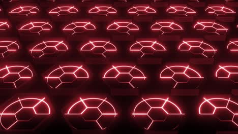 abstract neon hexagon pattern