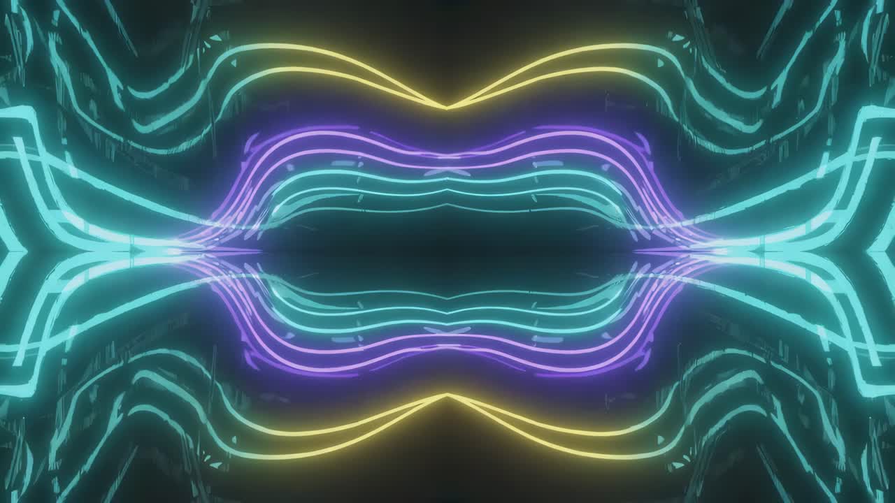 추상적인 네온 선