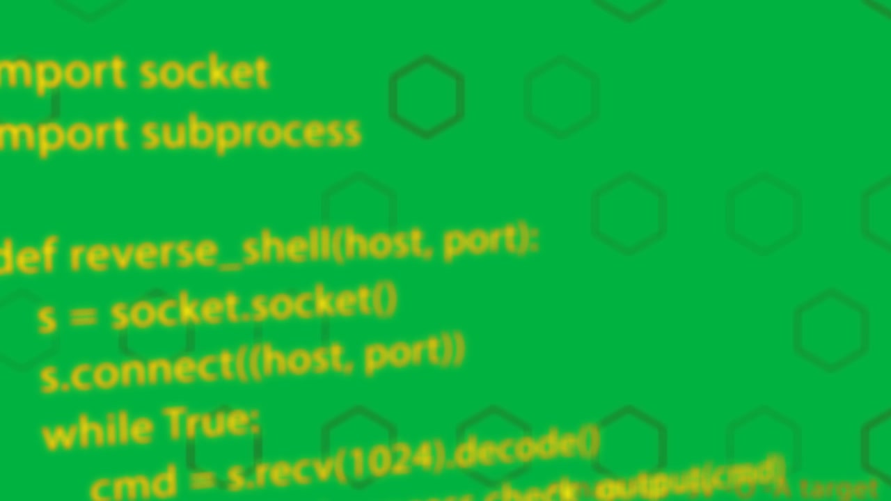 Hexes, yellow text scrolling as flare growing obscuring grid and shifting to transparent for shift