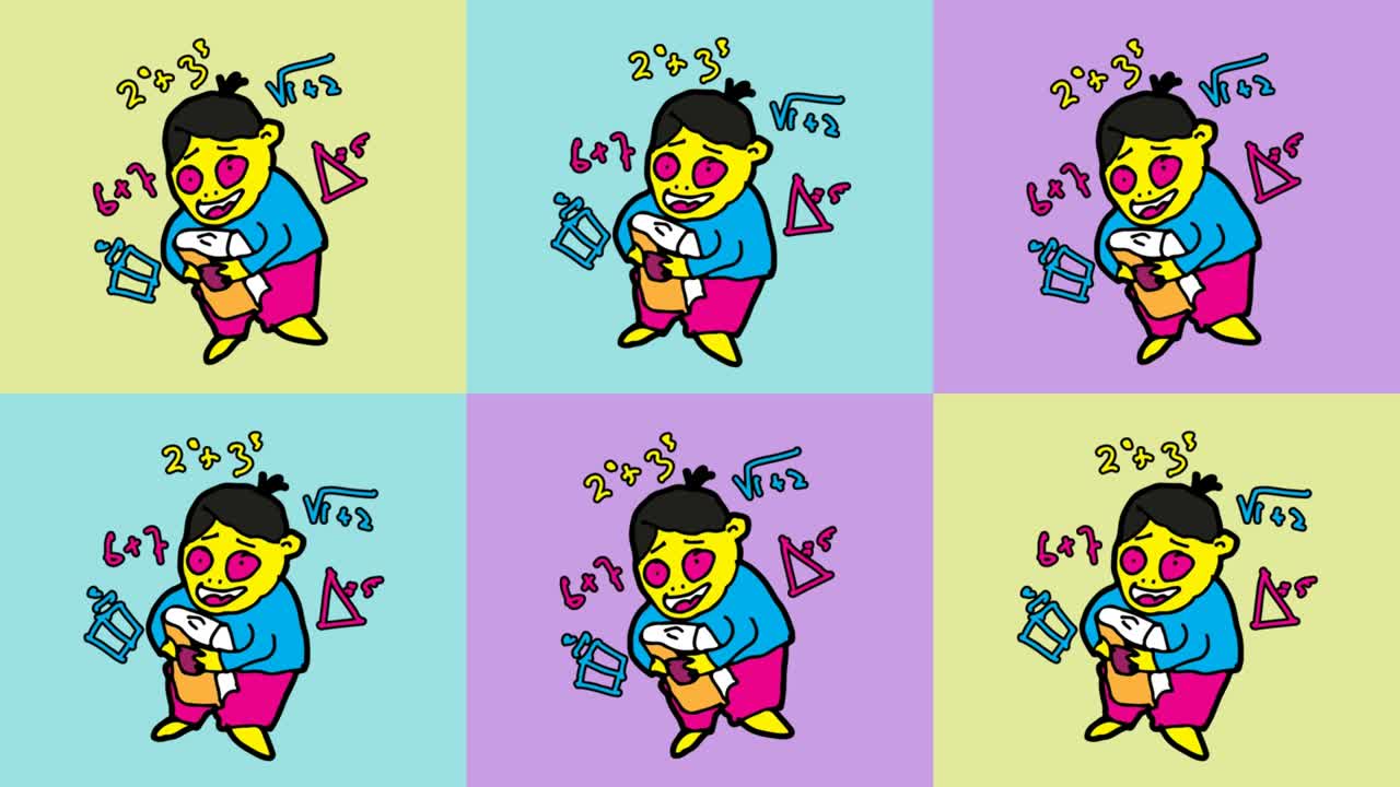 kids drawing pop art seamless background with theme of genius child