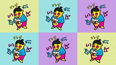 kids drawing pop art seamless background with theme of genius child
