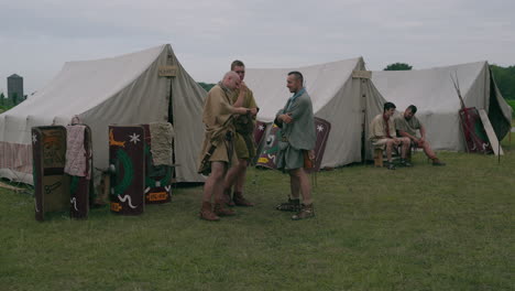 roman camp reenactment