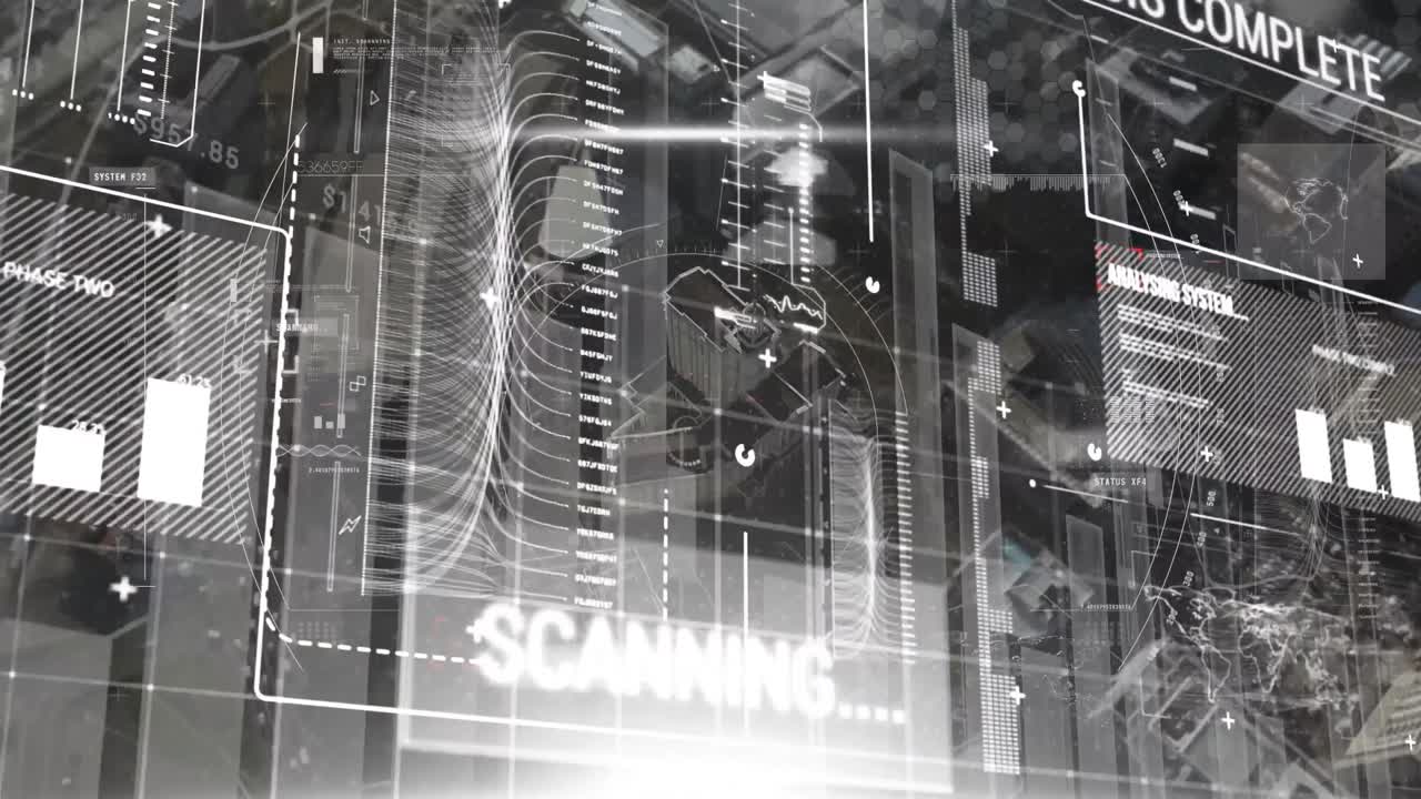 elaborazione dei dati su sfondo grigio