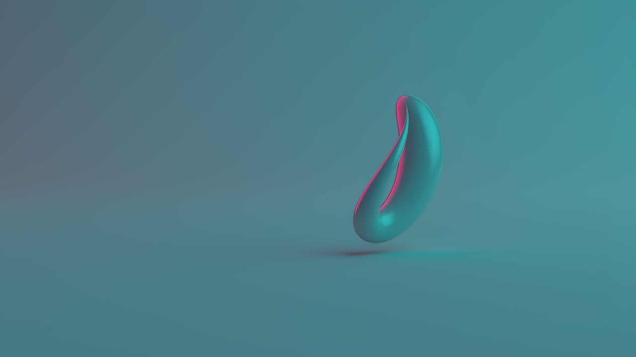 modelo 3d abstracto con iluminación de neón