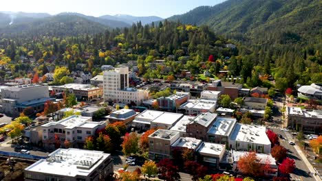 aerial view of ashland, oregon