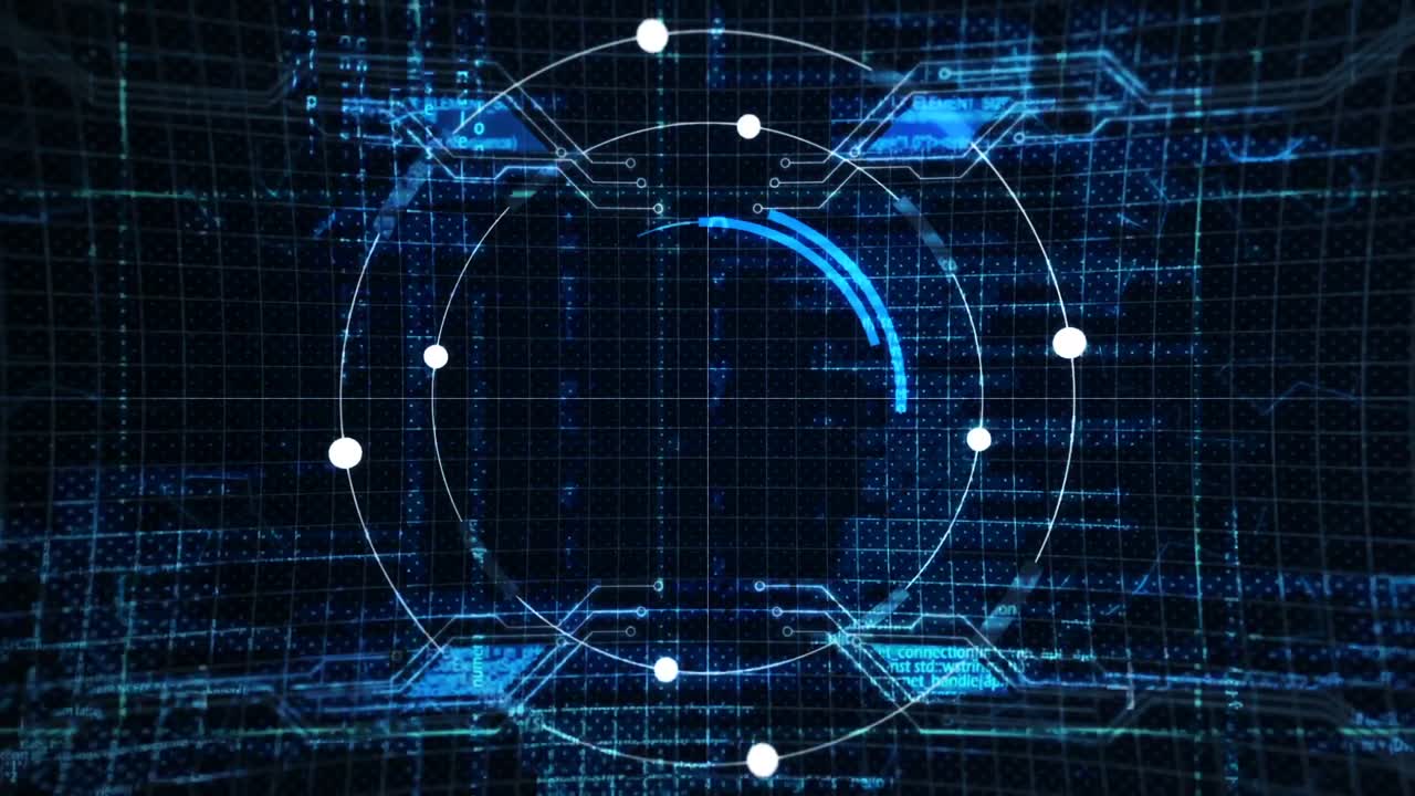 컴퓨터로 만들어진 카메라 렌즈의 애니메이션