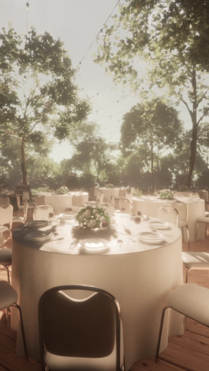 Outdoor Wedding Reception in a Forest