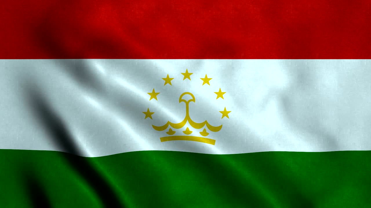 bandera de tayikistán con un bucle sin costuras de 4k