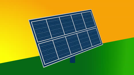 animación 2d del panel de energía solar