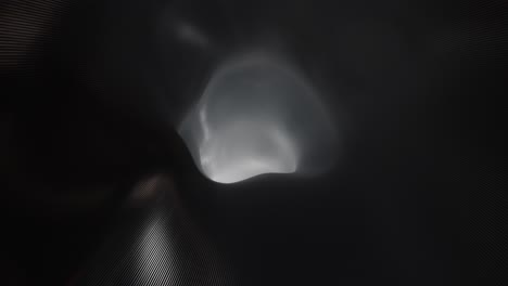 Tunnel-Vortex-VJ-Loop,-Mesh-Texture,-Greyscale,-Hazy-Cinematic-Lighting