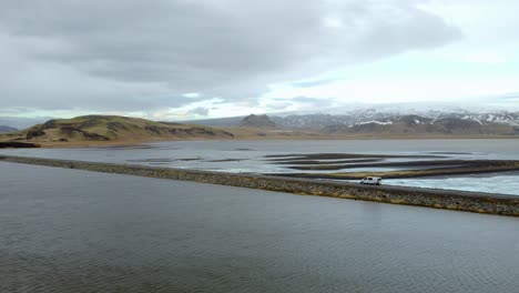 Panoramastraße-In-Island,-Wunderschönes-Naturlandschaftsluftpanorama