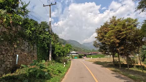 traveling through a picturesque rural landscape