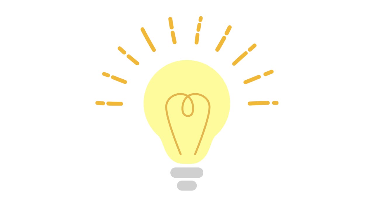 este es un video animado de una bombilla parpadeando.