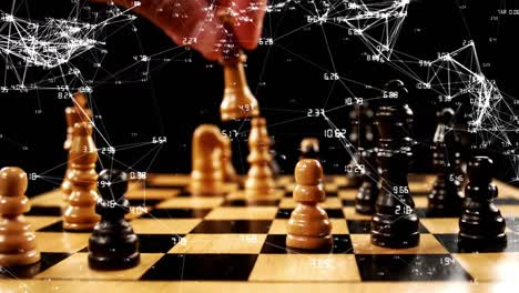 Mann-Spielt-Schach-Und-Asymmetrische-Linien