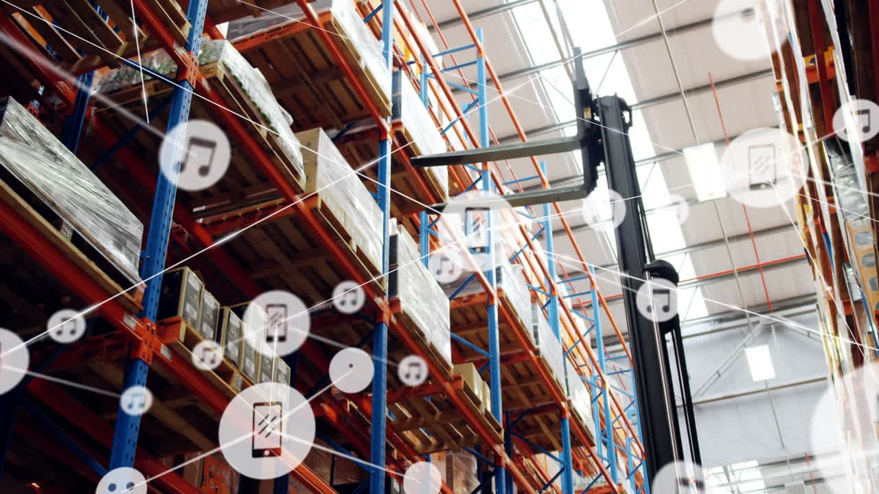 animación de la red de conexiones a través del almacén