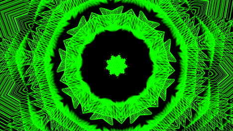 patrón de caleidoscopio verde abstracto