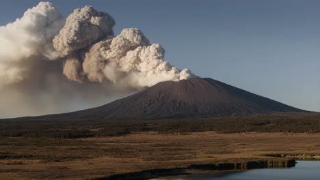 volcanic eruption landscape