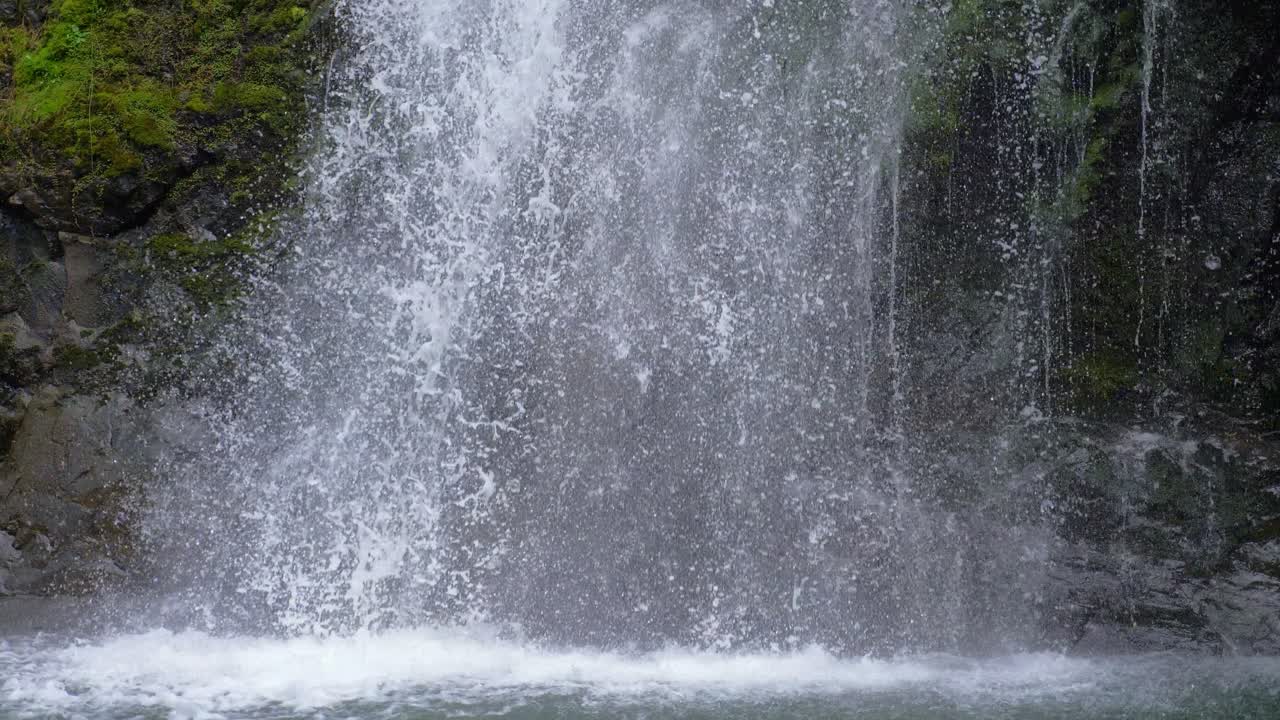 Streams Flowing Down From Mossy Steep Rocky Mountains During Summer