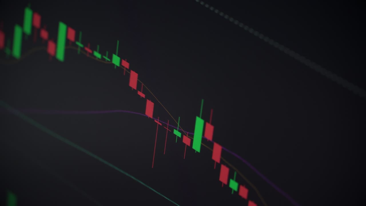 gráfico de velas de negocios para el comercio de inversiones en el mercado de valores