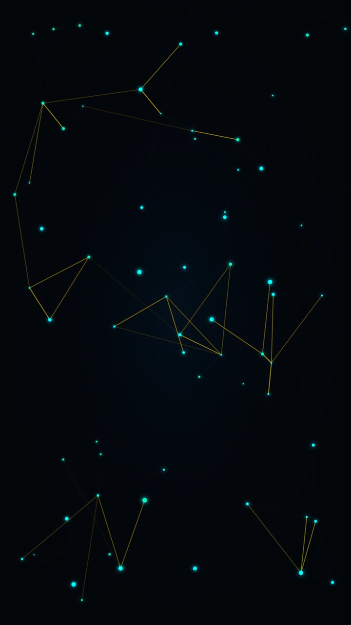 Abstract Digital Network Connection with Glowing Nodes and Lines