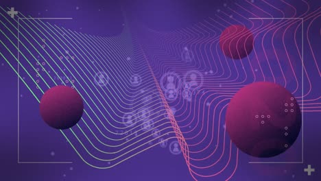 animación de formas a través de una red de conexiones