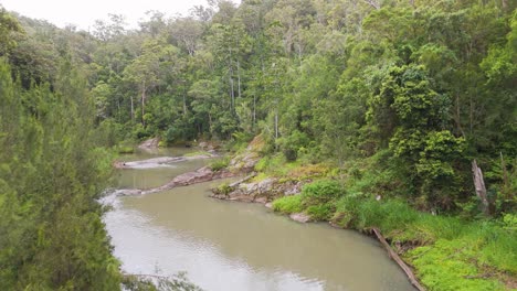 peaceful waterway surrounded by lush greenery