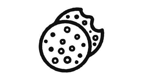 Cookie Icon Animation Footage & Alpha Channel