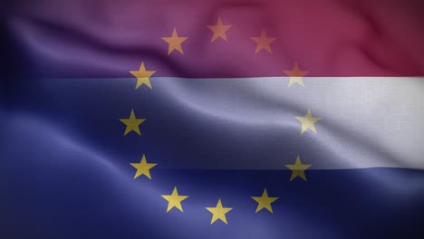 eu netherlands flag loop background 4k